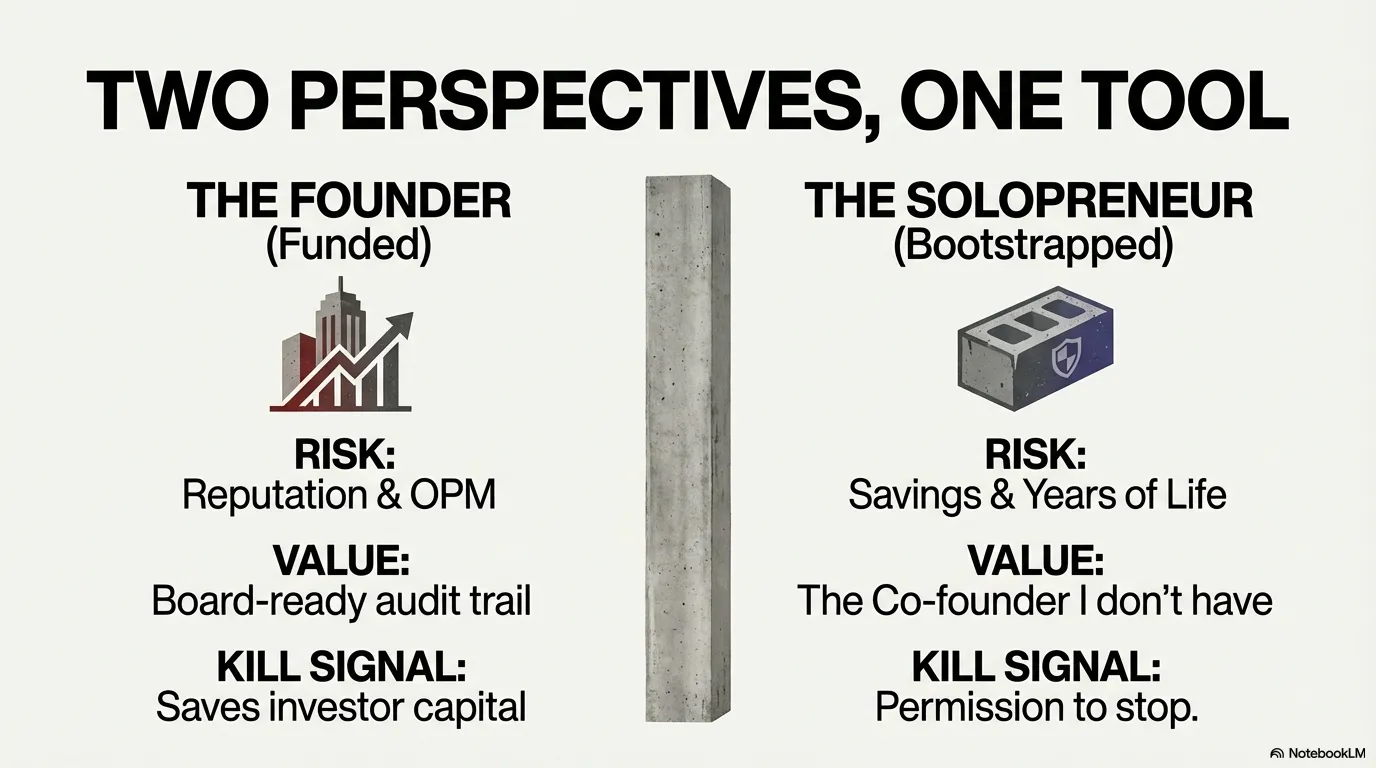 Privacy-First, Zero Storage — no accounts, no tracking, your idea stays yours