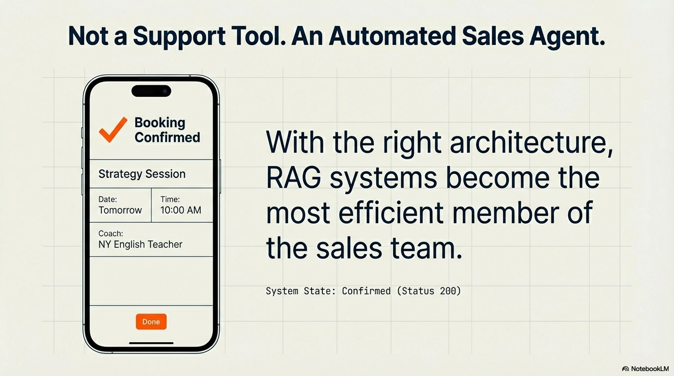 Not a Support Tool — An Automated Sales Agent that books strategy sessions