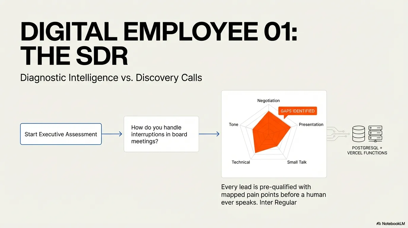 Digital Employee 01: The SDR — Diagnostic intelligence replaces discovery calls with pre-qualified leads