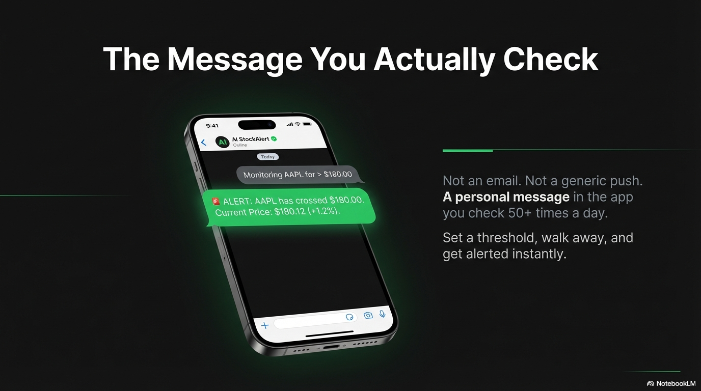 The Message You Actually Check — WhatsApp alert on phone, the app you check 50+ times a day